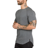 Muscle Summer Long Curved Hem T-shirt