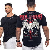 Gym Bulking Curved Hem Training T-Shirt