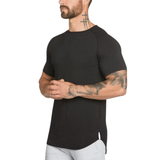 Muscle Summer Long Curved Hem T-shirt