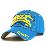Gym Baseball Distressed Snapback Cap