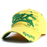 Gym Baseball Distressed Snapback Cap