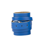 Leather Weightlifting Wristbands (1 Pair) Blue