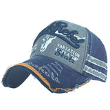 Distressed Cotton Retro Gym Baseball Cap