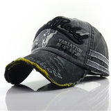 Distressed Cotton Retro Gym Baseball Cap
