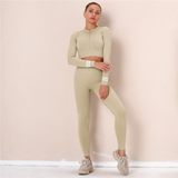 Crop Top + Leggings Yoga Fitness Suit