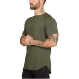 Muscle Summer Long Curved Hem T-shirt