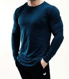 Cotton Muscle Exercise Long Sleeve Tee