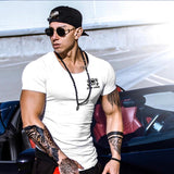 Gym Workout Patchwork Curved Hem T-Shirt