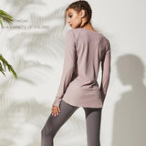 Loose Yoga Fitness Thumb Hole Top Pink