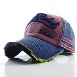 Distressed Cotton Retro Gym Baseball Cap