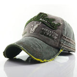 Distressed Cotton Retro Gym Baseball Cap