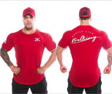 Gym Bulking Curved Hem Training T-Shirt