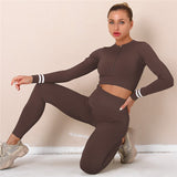 Crop Top + Leggings Yoga Fitness Suit
