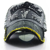 Distressed Cotton Retro Gym Baseball Cap