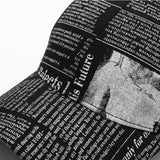 Retro Newspaper Pattern Baseball Cap