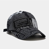 Retro Newspaper Pattern Baseball Cap