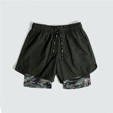 Camo Running 2 In 1 Workout Shorts