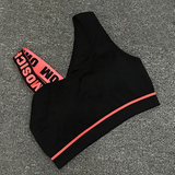 New Letter Cut Out Workout Sports Bra Orange