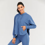 Hooded Open Back Sport Crop Top