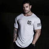 Gym Bulking Curved Hem Training T-Shirt
