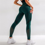 High Waist Seamless Yoga Fitness Leggings Green