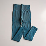 Seamless Yoga Power Leggings Dark Green
