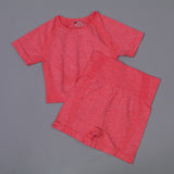 Trendy Seamless Yoga Fitness Set Orange