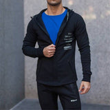 Autumn Winter Gym Sweatshirt Zipper Hoodie