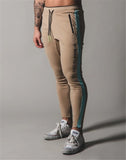 Skinny Gym Running Patchwork Pants Khaki