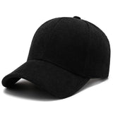 Winter Warm Corduroy Baseball Cap Black