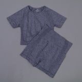 Trendy Seamless Yoga Fitness Set Gray