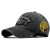100% Washed Denim Baseball Snapback Unisex Cap Black