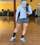 Cotton Muscle Exercise Long Sleeve Tee