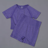 Trendy Seamless Yoga Fitness Set Purple