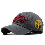 100% Washed Denim Baseball Snapback Unisex Cap Gray