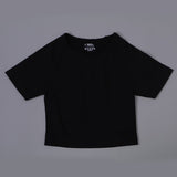 Trendy Seamless Yoga Fitness Top Black