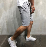 Solid Colour Ripped Weightlifting Shorts