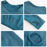 Seamless Yoga Power Top Dark Green Details