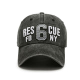Washed Style Embroidered NY FD Baseball Cap