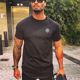 Muscle Training Cotton Mesh T-shirt