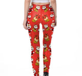 Christmas Elk Yoga Leggings Pampas Fox Fitness