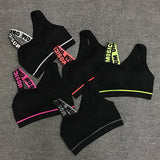 New Letter Cut Out Workout Sports Bra All Colors