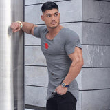 Long Round Hem Holes Gym T Shirt