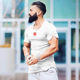 Long Round Hem Holes Gym T Shirt