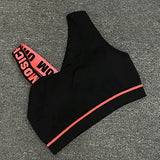 New Letter Cut Out Workout Sports Bra Orange