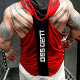 Bodybuilding Stringer Hooded Tank Top Back View