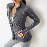 Autumn Sport Thumb Hole Jacket Gray