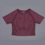 Trendy Seamless Yoga Fitness Top Red