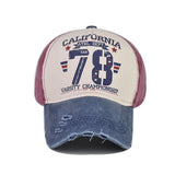 Vintage Distressed San Francisco 78 Baseball Gym Cap Red Navy