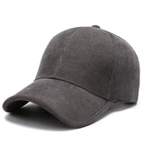 Winter Warm Corduroy Baseball Cap Gray Grey